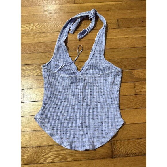 Anthropologie Pilcro Size M Henley Halter Top Purple - Picture 3 of 6
